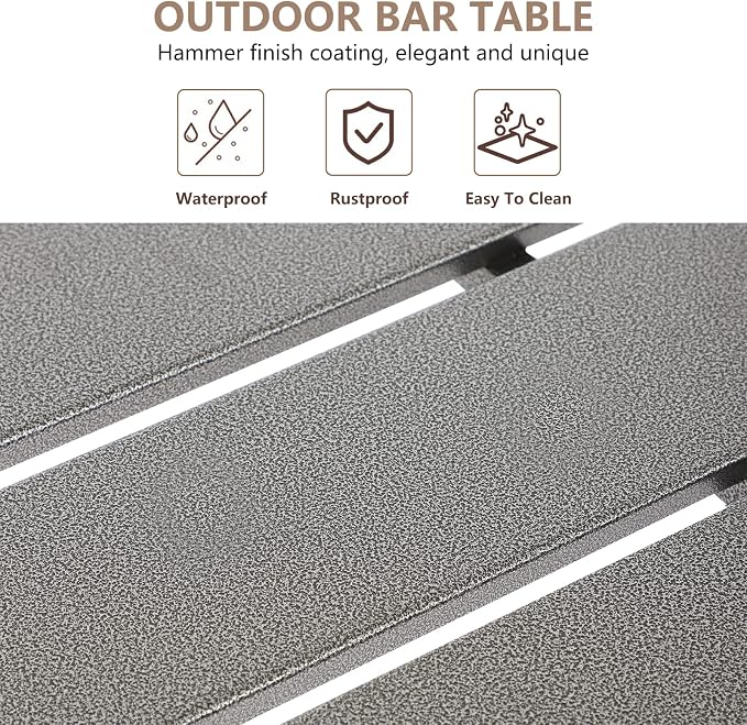 Outdoor Patio Counter Height Bar Table - Image 7