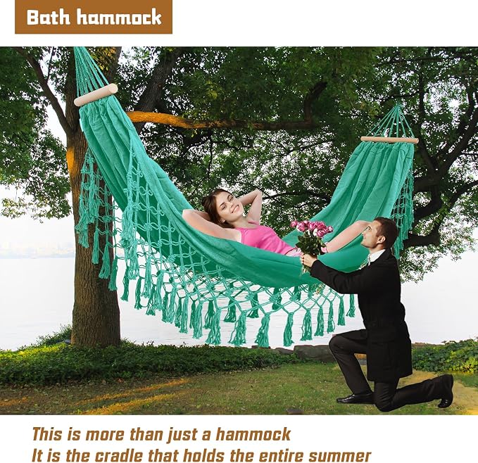 Portable Hammock, Bohemian Hammock, Rope Hammock, Garden 79 * 39 - Image 3