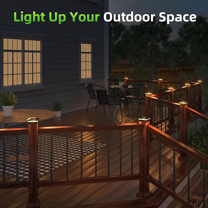 Solar Post Cap Lights Outdoor 16pack, Waterproof Fence Post Lights - Image 6
