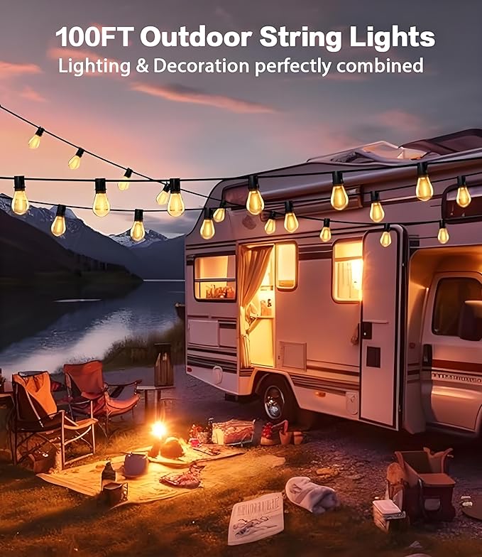 Tenmiro 100FT LED Outdoor String Lights - Image 2