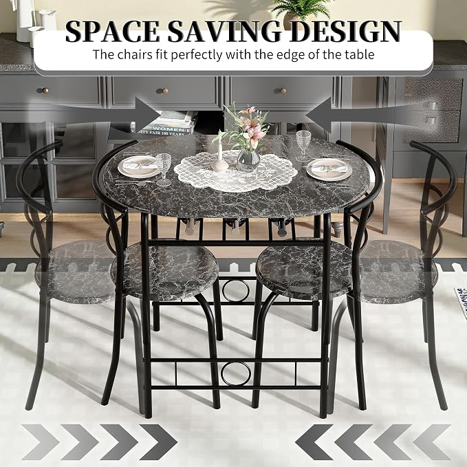 VECELO 3-Piece Dining Table Set - Image 2