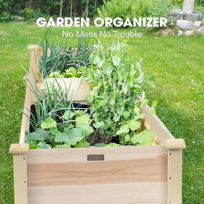 VIVOSUN 8×2Ft Wooden Raised Garden Bed, Outdoor Wood Planter Box - Image 2