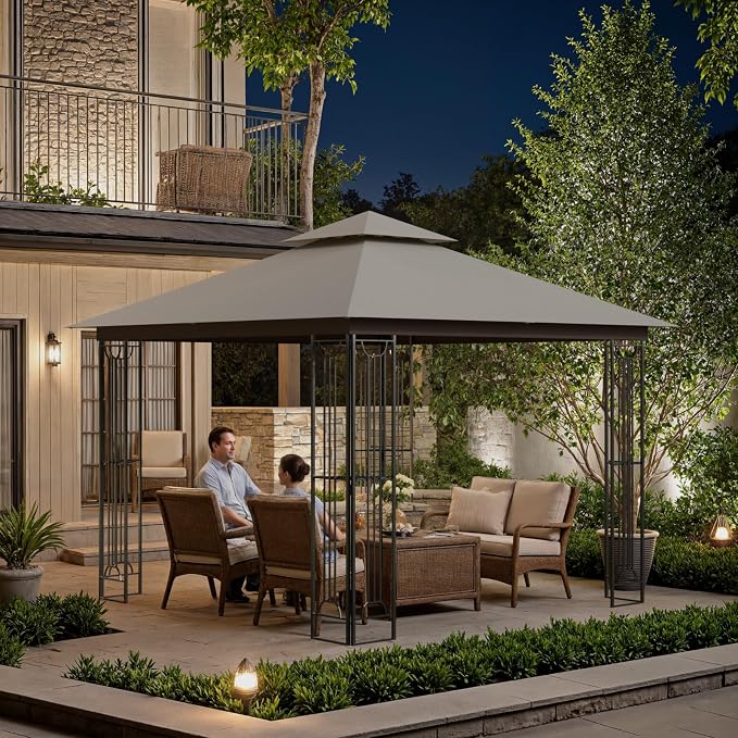 Patio Gazebo 10x10, Outdoor Gazebos, Heavy Duty Gazebo Soft Top Gazebos - Image 6