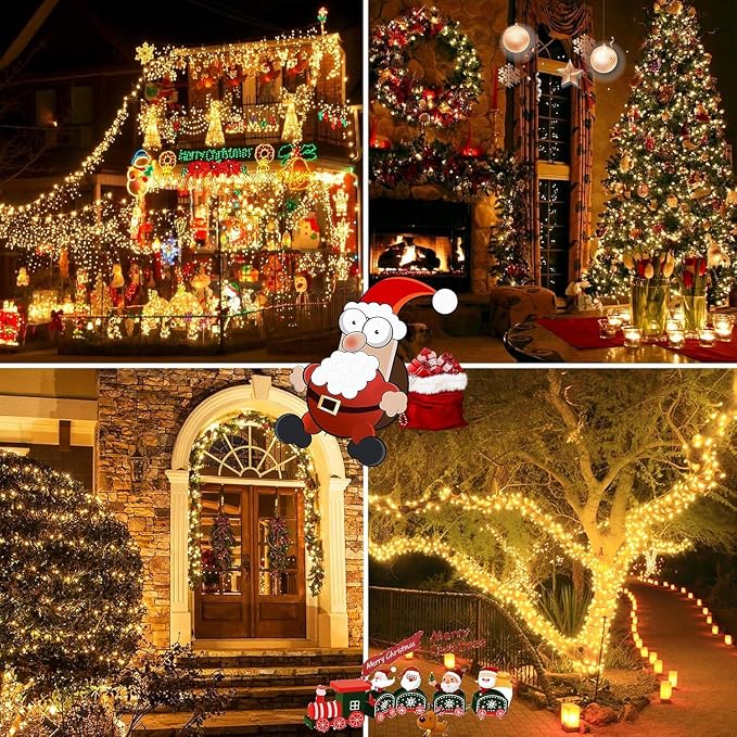 4 Pack 400 LED Solar String Lights - Image 8