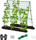Lalahoni Cucumber Trellis, 4ft x 4ft Metal A-Frame Garden Trellis Climbing by Thereasonyoulovegardening