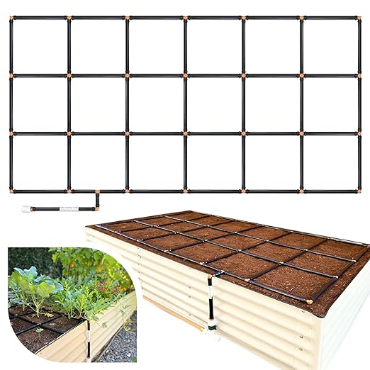 Garden Grid Watering System, 3x6 | Raised Garden Bed Drip Irrigation System by GardenInMinutes