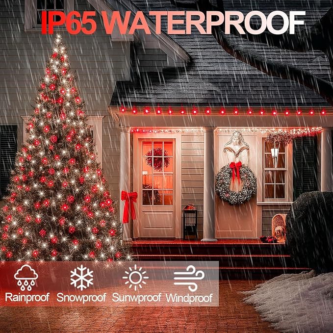 6 Pack 270FT Solar Christmas Lights Outdoor Waterproof, Super Bright 480 LED - Image 2