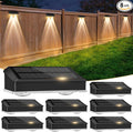 echosari Solar Fence Lights 8 Pack, 100 Lumen Ultra Bright Solar Wall Lights by echosari