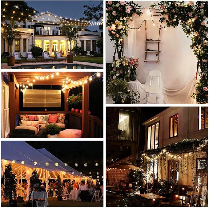 Color Changing Christmas Lights Outdoor String Lights 50ft 50 G40 Bulbs - Image 4