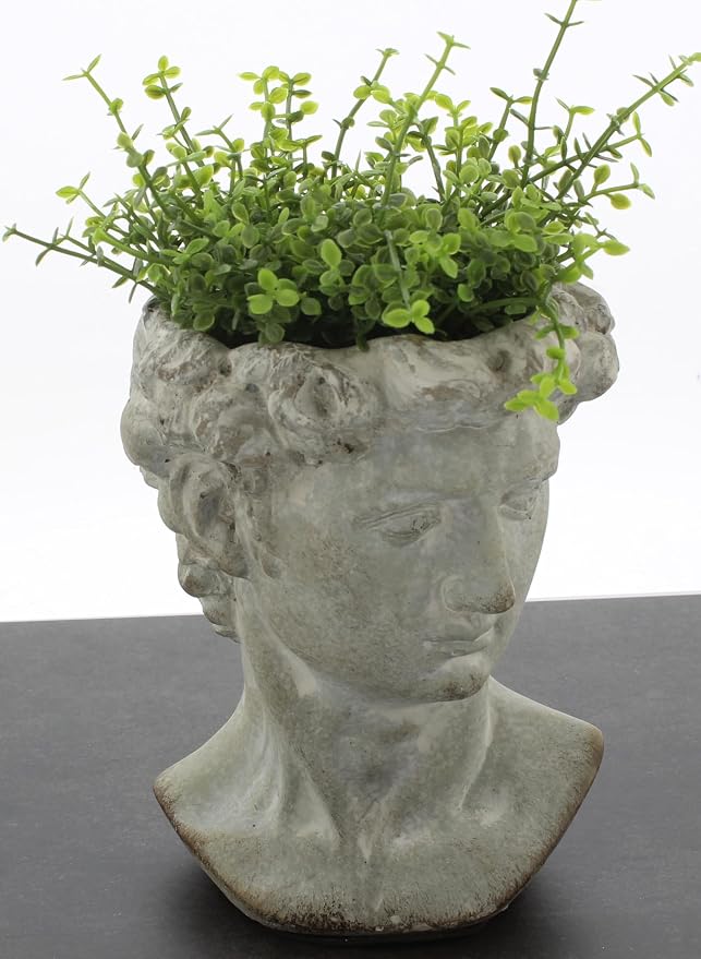 The Bridge Collection Antique Style Old World Greek Statue Head Cement Face - Image 8