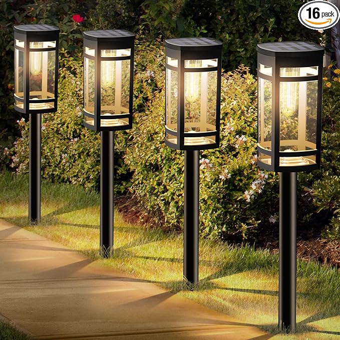 EXCMARK 16 Pack Solar Lights Outdoor Waterproof by ExcMark