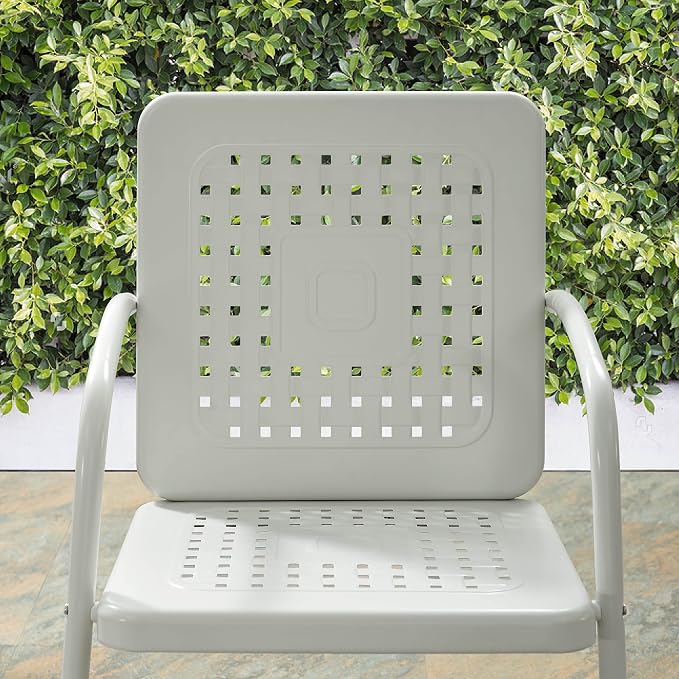 Crosley Furniture Bates 2-Piece Outdoor Chair Set, Retro Metal Patio Chairs - Image 10