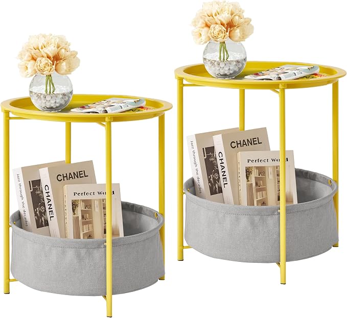 VECELO Round Side/End Table by VECELO