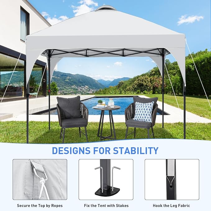 Pop Up Canopy, 10x10 FT Instant Outdoor Canopy Tent - Image 3