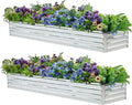 2 Pack 6x1.5x1FT Galvanized Raised Garden Bed Kit, Outdoor Metal Planter Box by Meberam