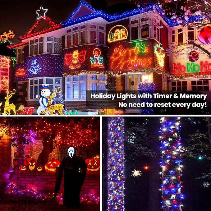 Brizled Color Changing Christmas Lights, 33ft 100 LED RGB Easter Light String - Image 6