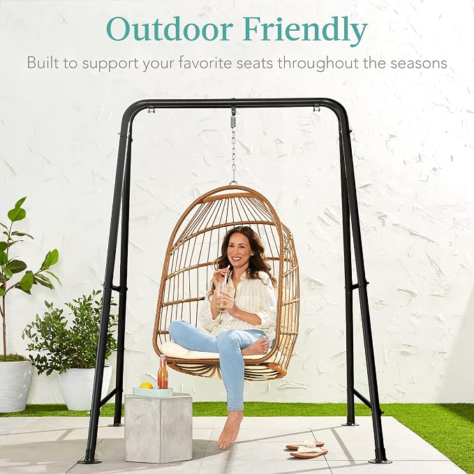 Best Choice Products Hammock Chair Stand, 75in Tall Heavy Duty Indoor Outdoor - Image 2