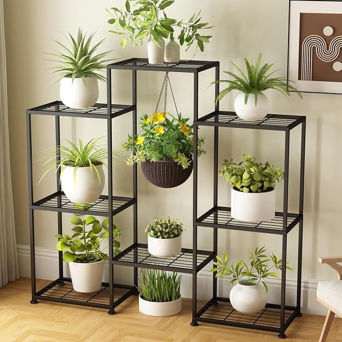 Metal Plant Stand Indoor Metal Plant Stands Outdoor Tiered Plant Shelf by YUJCHMTZN