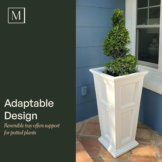 Mayne Fairfield 28-Inch Tall Planter – Self-Watering, Weather-Resistant Planter - Image 5