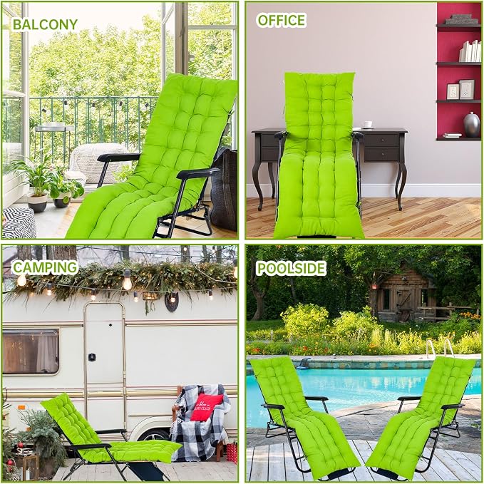 Bucherry 67 x 19 Inch Chaise Lounge Cushions Soft Lounge Chair Cushion Gravity - Image 6