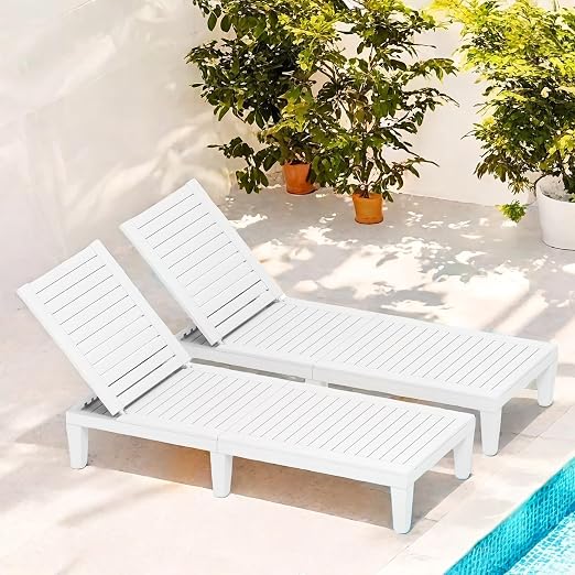 YITAHOME Patio Chaise Lounge Set of 4, Adjustable Outdoor Chaise Lounge - Image 9