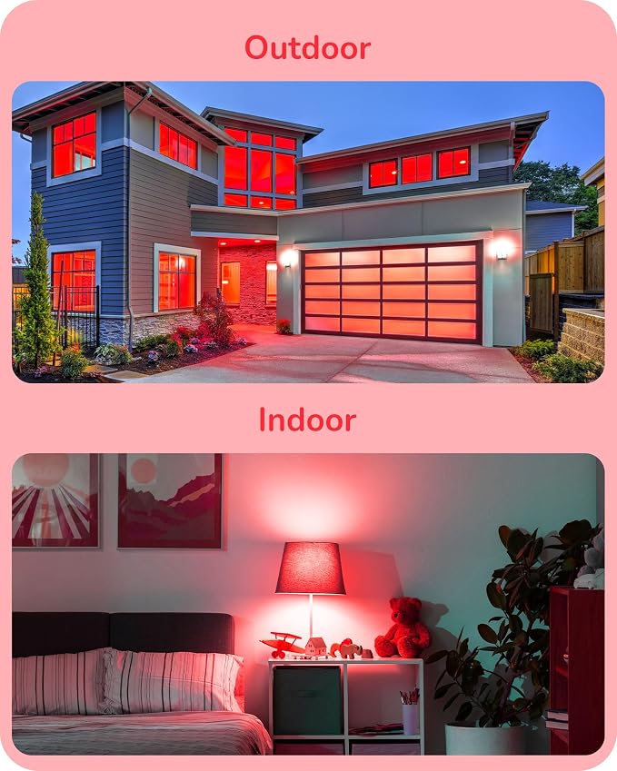 EDISHINE PAR38 Red LED Flood Light Bulbs Outdoor, Dimmable LED Light Bulb - Image 7