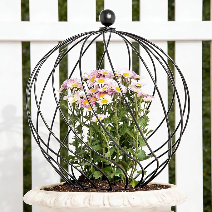 21” Garden Obelisk Trellis for Climbing Plants – Durable Metal by Goooxim