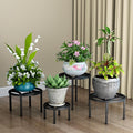 Zhongma Set of 4 Fully Assembled Metal Plant Stand by Zhongma
