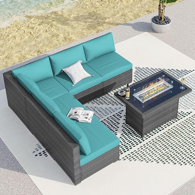 BULEXYARD 6 Pcs High Back Outdoor Patio Furniture Set by BULEXYARDFURNITURE