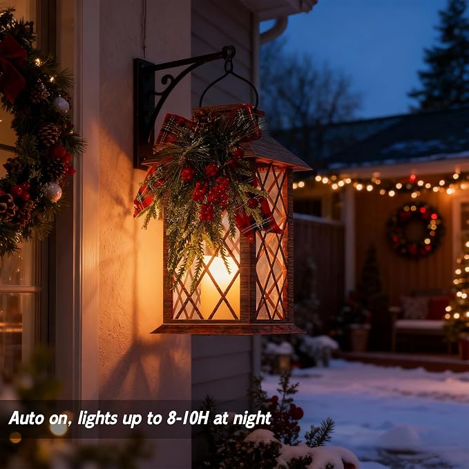 Christmas Solar Lanterns Outdoor Waterproof, Christmas Hanging Lantern - Image 4