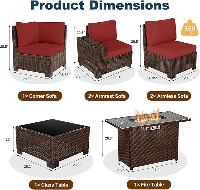 7 Piece Patio Furniture Set - Image 4