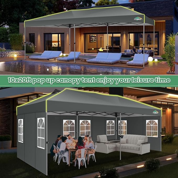 COBIZI 10x20 Pop Up Canopy Tent - Image 7