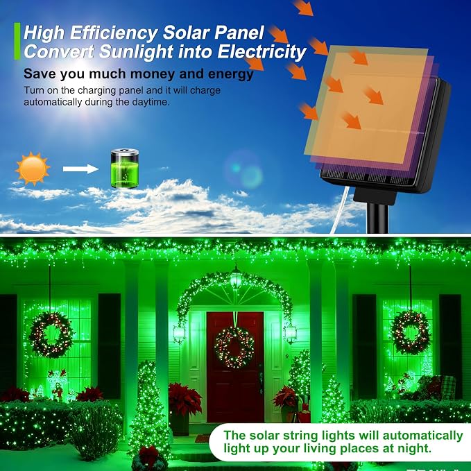 Brightever Solar String Lights, Solar Lights Outdoor Waterproof - Image 3