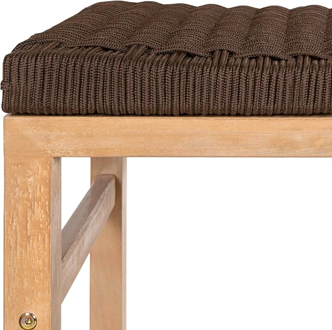 JONATHAN Y CSL1201C-SET2 Armand 25.6" Modern Coastal Backless Acacia Wood - Image 7