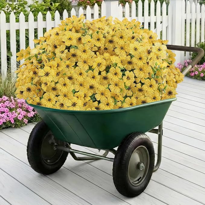 Artificial Flowers for Outdoor, Silk Flowers No Fade Fake Plastic Flowers UV - Image 3
