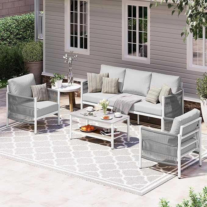 Aluminum Outdoor Patio Furniture Set by Oasbira