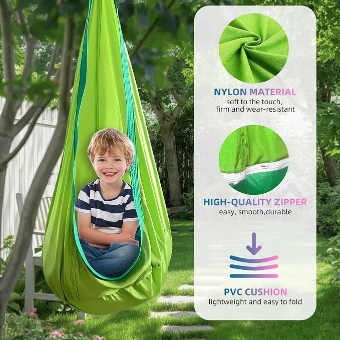 Kids Swing Seat Hammock Chair Indoor Outdoor Hanging Chair - Image 6
