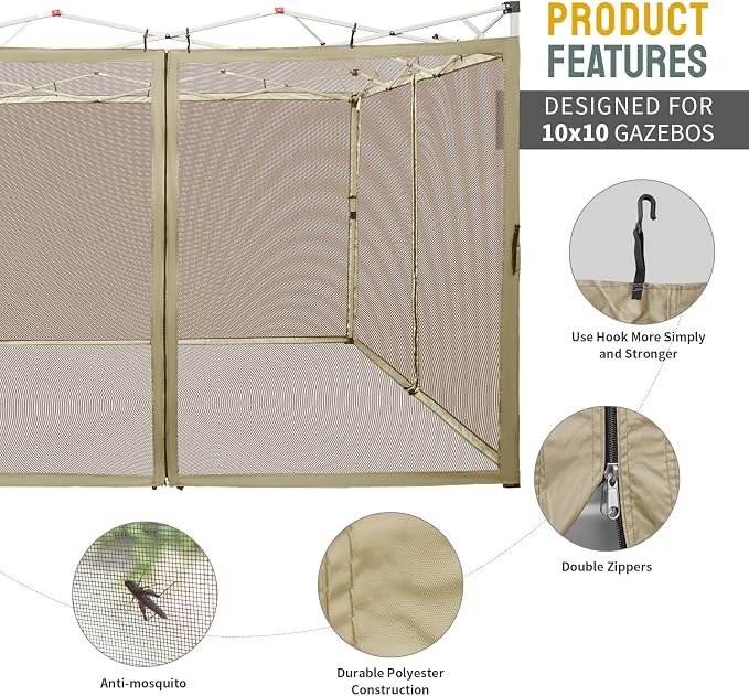 CROWN SHADES Gazebo Mosquito Net - Image 5