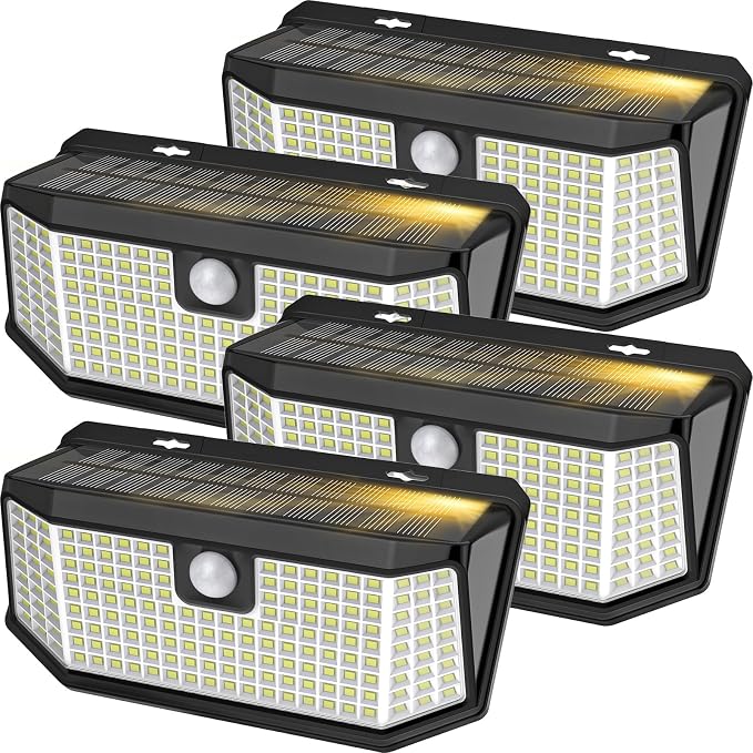 Aootek Solar Outdoor Motion Sensor Lights 2500Lm Solar Panel to 15.3 in² and 3 by Lightupeveryconer