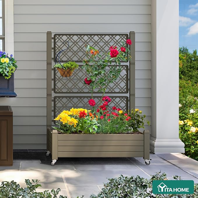 YITAHOME 43.3x17.7x61 in Planter Trellis Box - Image 8