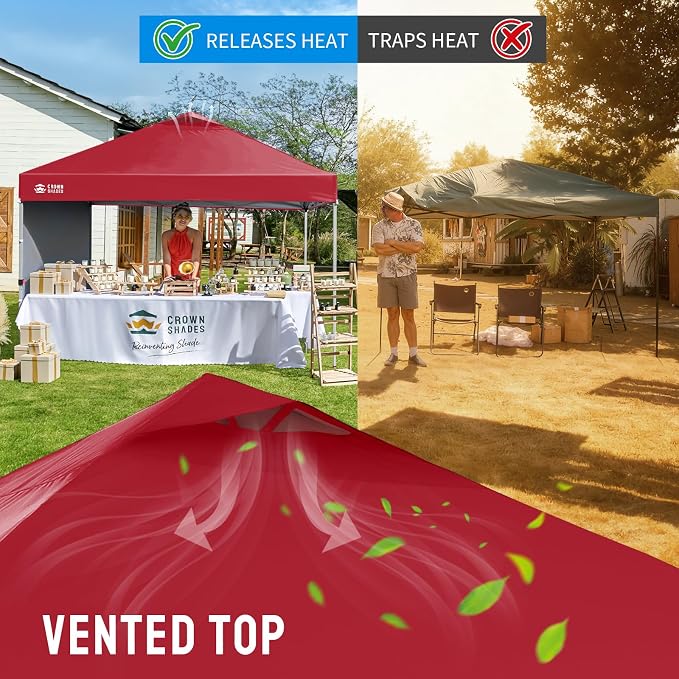 CROWN SHADES 12x12 Pop Up Canopy Tent Instant Commercial - Image 6