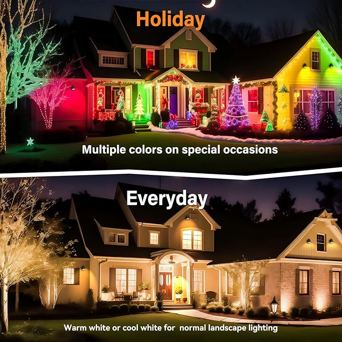 5W RGBW Landscape Lights, 16 Color Changing Spotlight 110V 120V Outdoor - Image 6