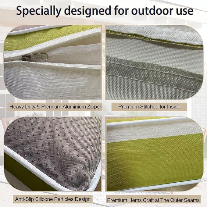 Outdoor Cushion Covers for Patio Furniture, Patio Cushion Covers Replacement - Image 4