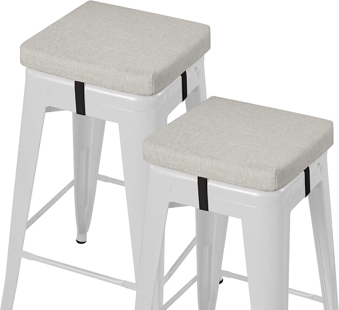 AddGrace Anti-Slip Bar Stool Cushions Square Bar Stool Seat Cushions by AddGrace
