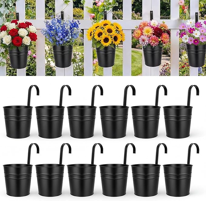 HowRU Hanging Flower Pots, Railing Planter Box by HowRU