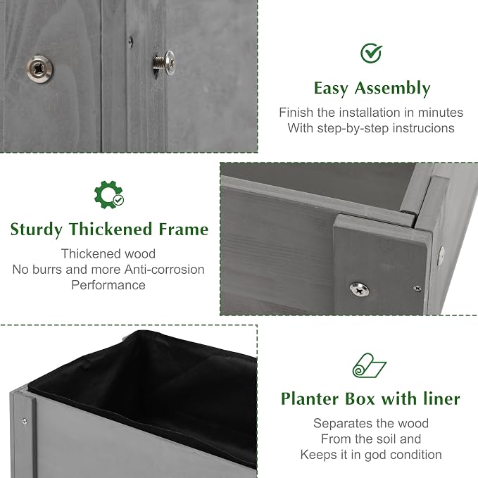 SoliWood Set of 2 Raised Garden Bed - Image 4