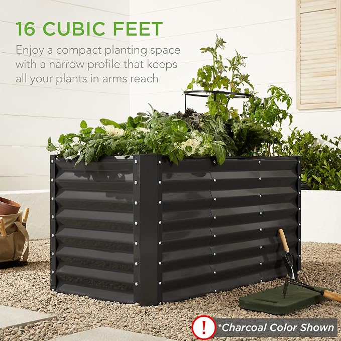 Best Choice Products 4x2x2ft Outdoor Metal Raised Garden Bed, Deep Root Planter - Image 6