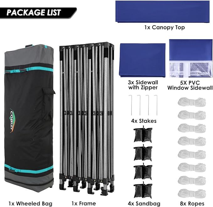 COBIZI 10x30 Pop up Canopy Tent 10x30 Canopy - Image 7