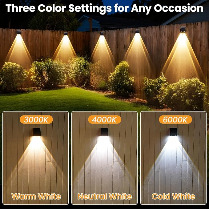 artcool Solar Fence Lights Outdoor - Image 4