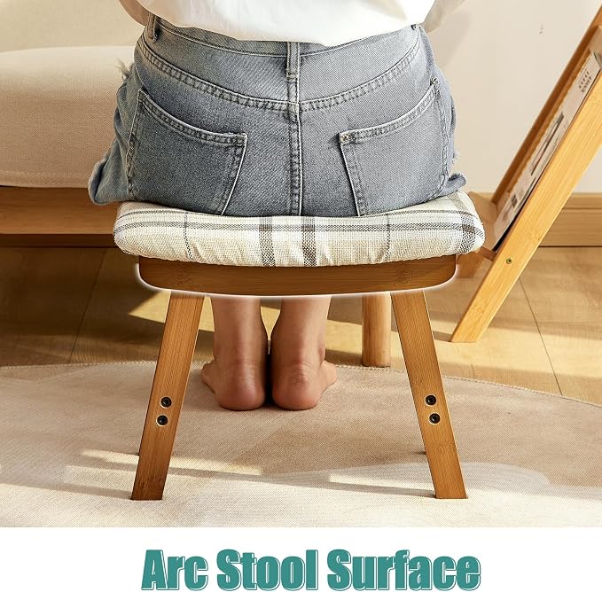 Foot Stools Ottoman, Small Foot Stool Ottoman, and Footstool, Wooden Foot Stool - Image 6